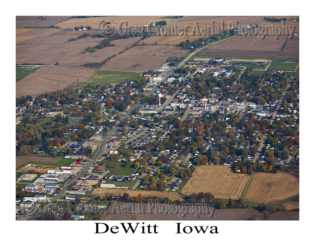 Aerial Photo of De Witt Iowa - Downtown