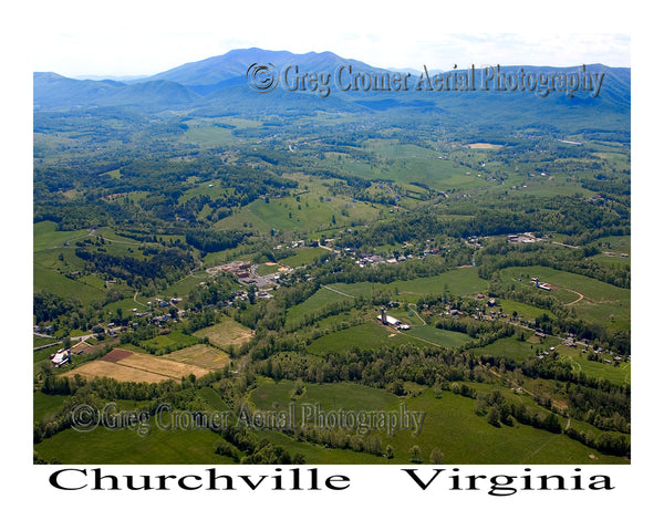 Aerial Photo of Churchville, Virginia