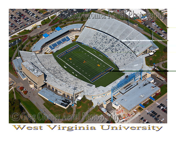Aerial Photo of Stadium - West Virginia University, Morgantown, West Virginia