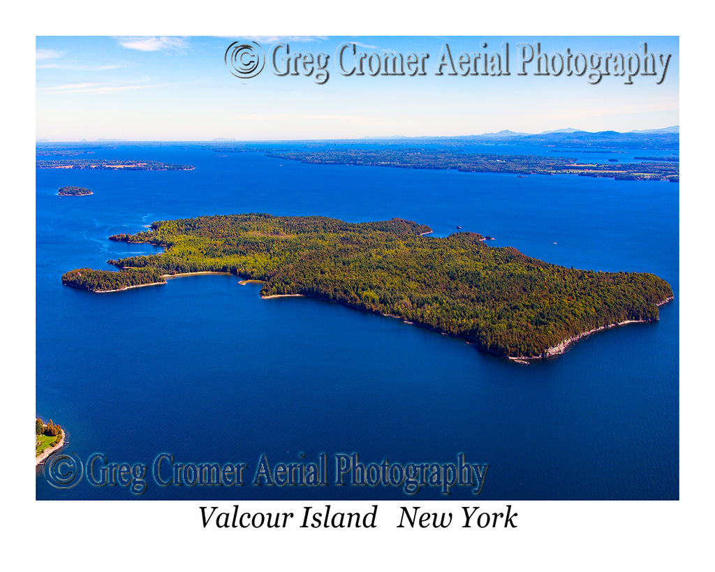 Aerial Photo of Valcour Island, New York