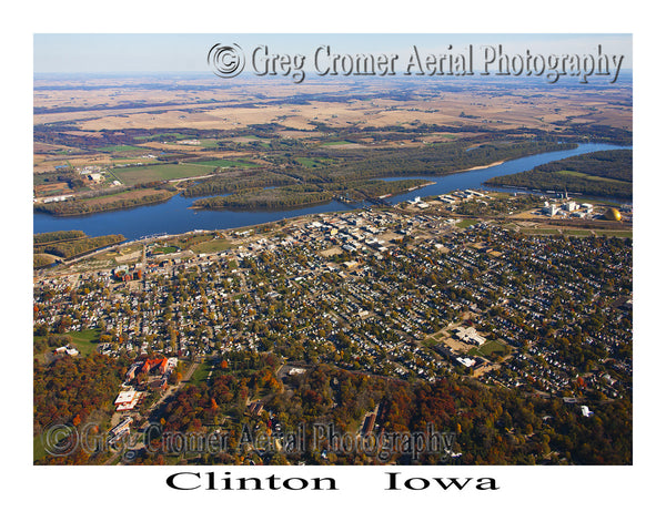 IMG3615 - Aerial Photo of Clinton Iowa – America from the Sky