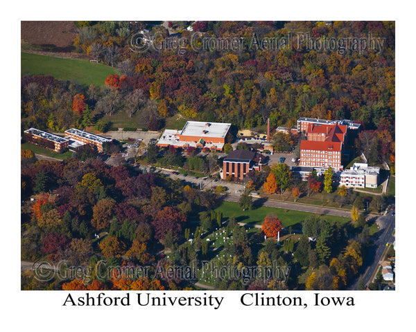 Aerial Photo of Ashford University, Clinton, Iowa