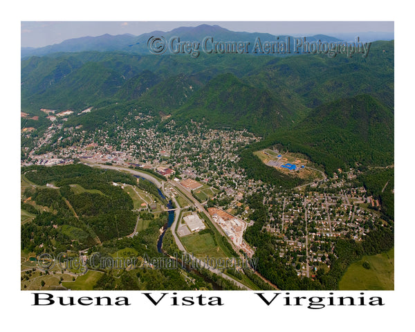 Aerial Photo of Buena Vista, Virginia