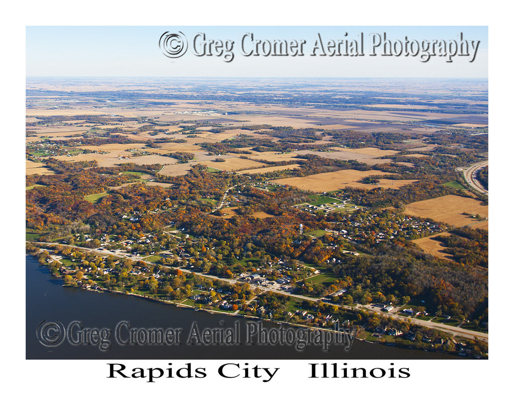 Aerial Photo of Rapids City, Illinois