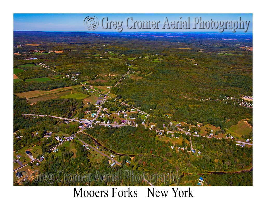 Aerial Photo of Mooers Forks, New York