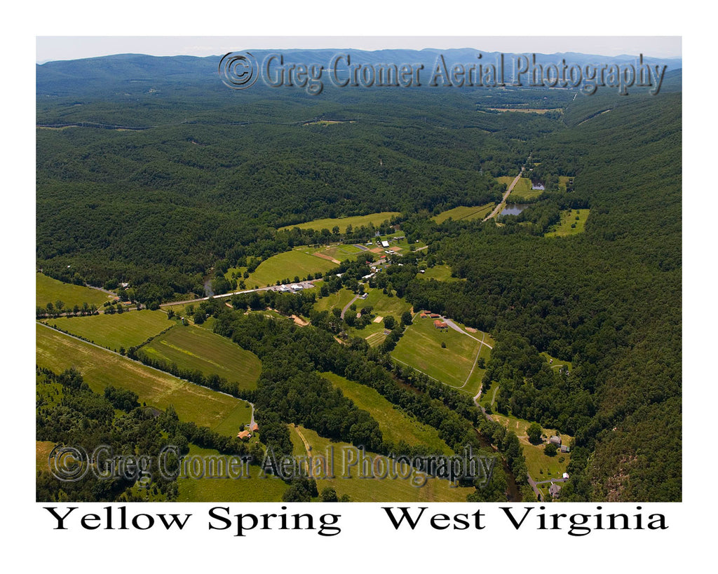 Aerial Photo of Yellow Spring, West Virginia
