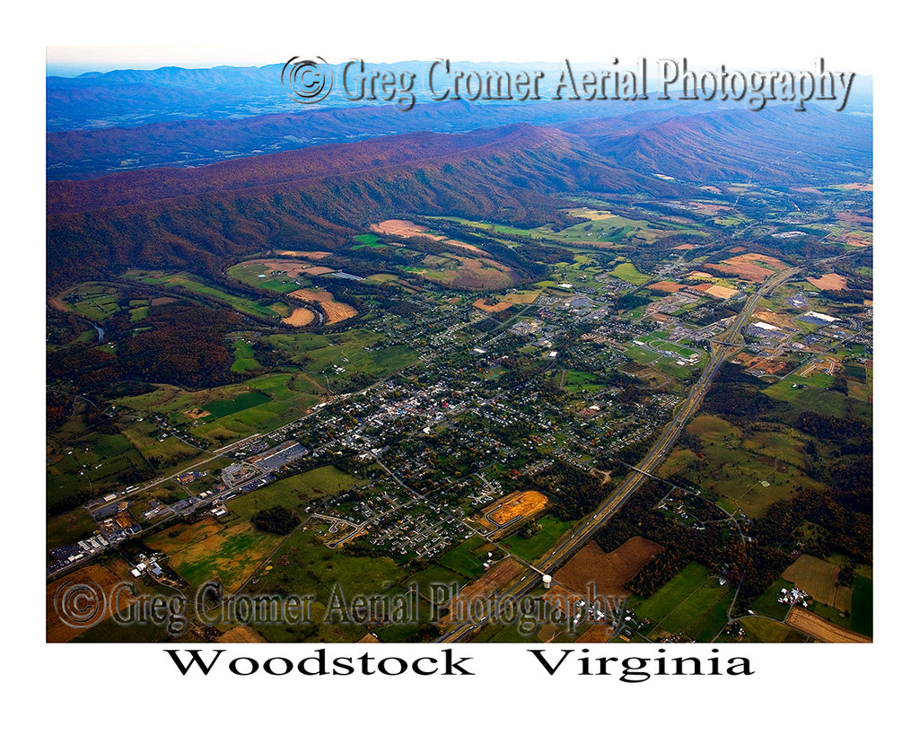 Aerial Photo of Woodstock, Virginia