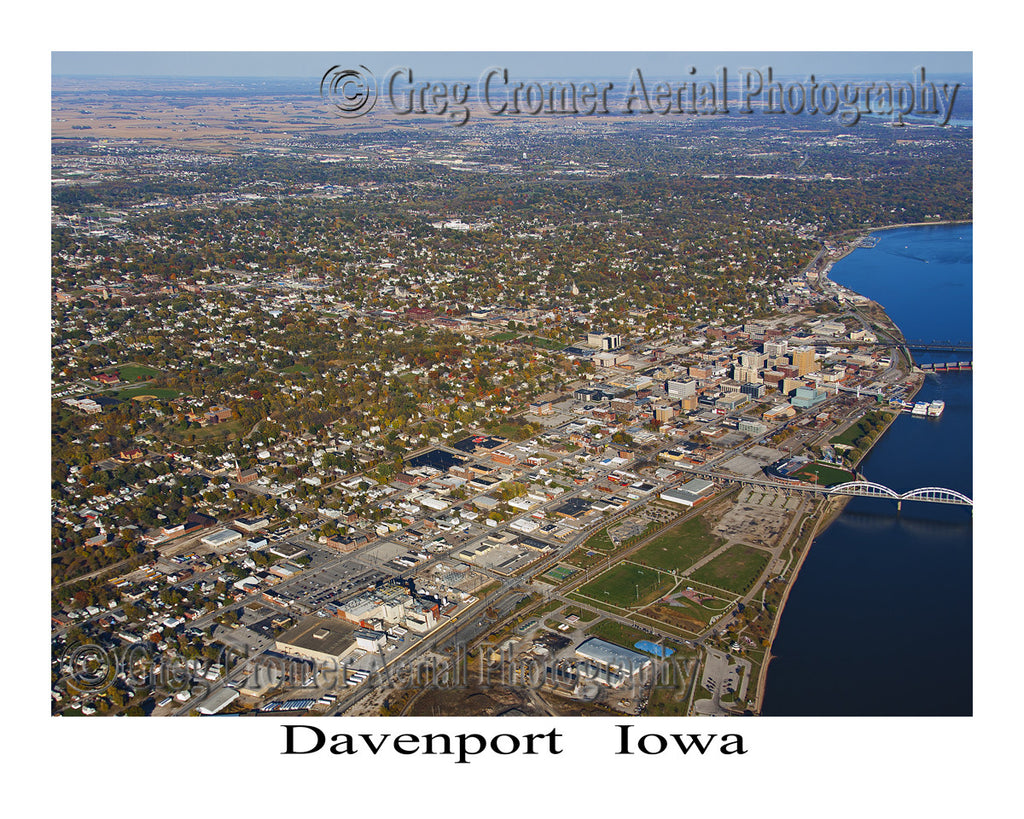 Aerial Photo of Davenport Iowa
