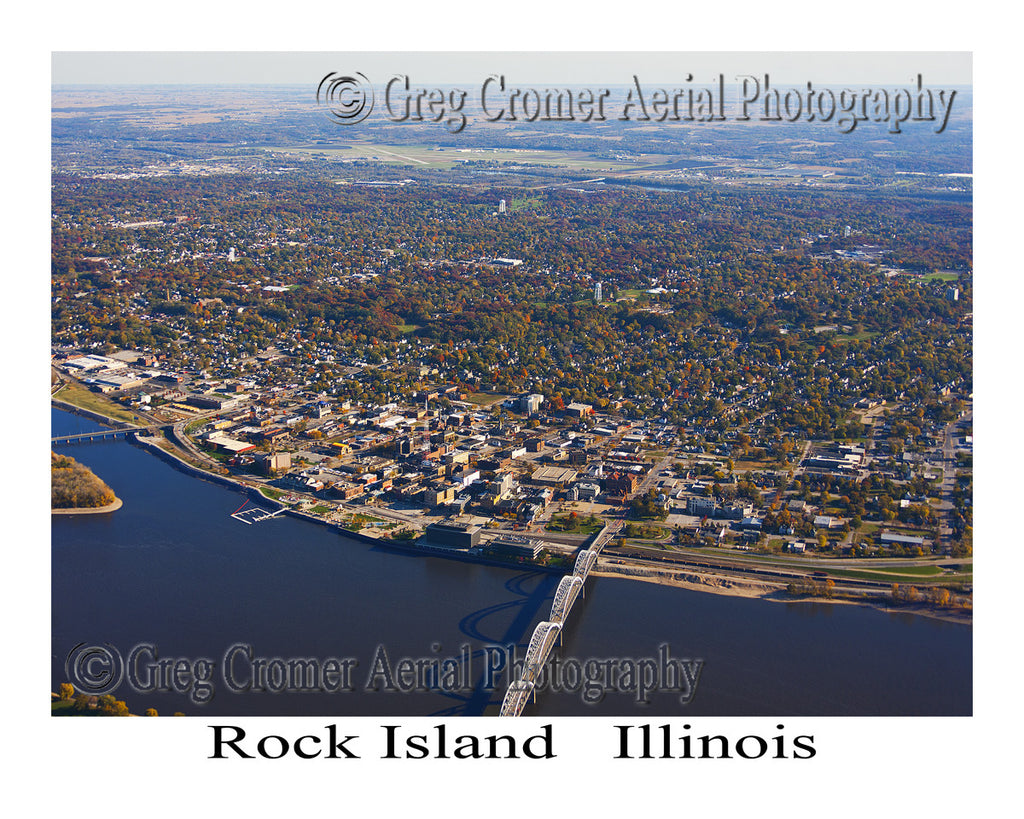 Aerial Photo of Rock Island, Illinois