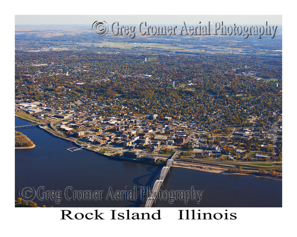 Aerial Photo of Rock Island, Illinois