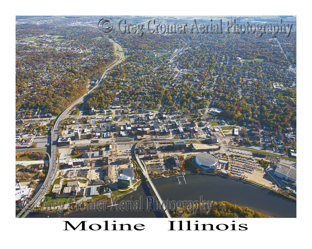 Aerial Photo of Moline, Illinois