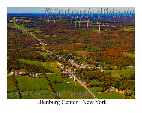 Aerial Photo of Ellenburg Center, New York