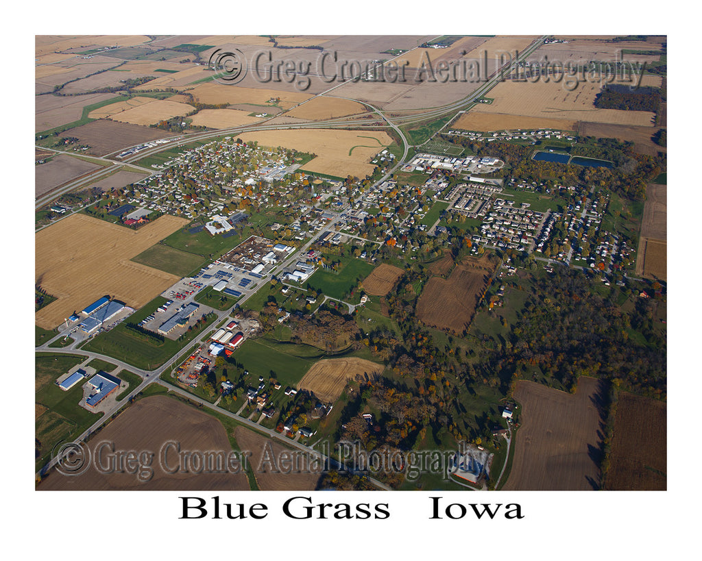 Aerial Photo of Blue Grass, Iowa