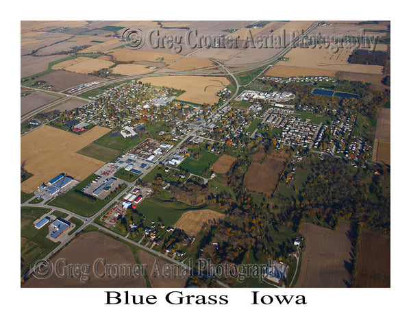 Aerial Photo of Blue Grass, Iowa