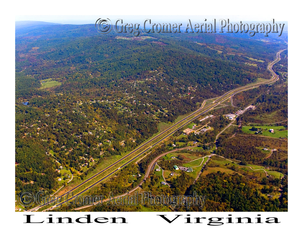 Aerial Photo of Linden, Virginia