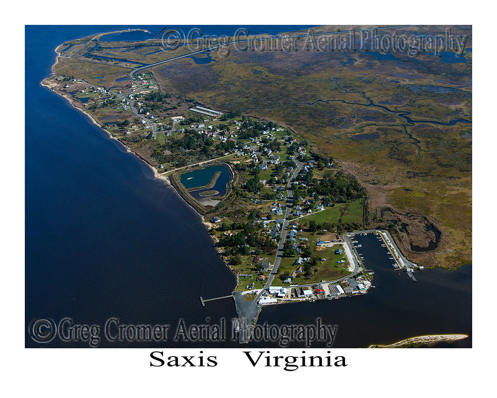 Aerial Photo of Saxis, Virginia