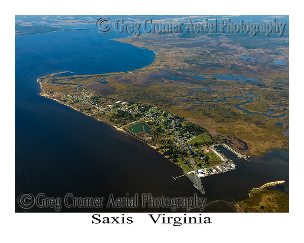 Aerial Photo of Saxis, Virginia