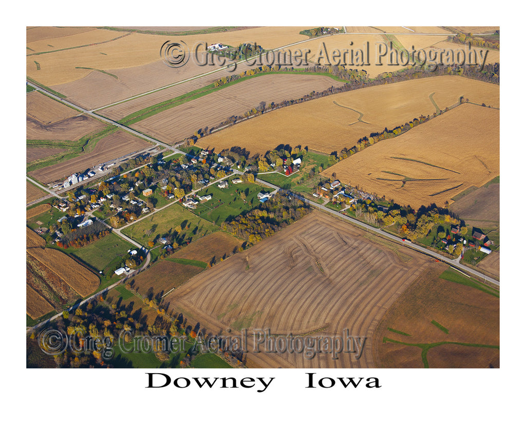 Aerial Photo of Downey Iowa