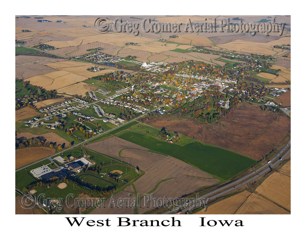 Aerial Photo of West Branch Iowa