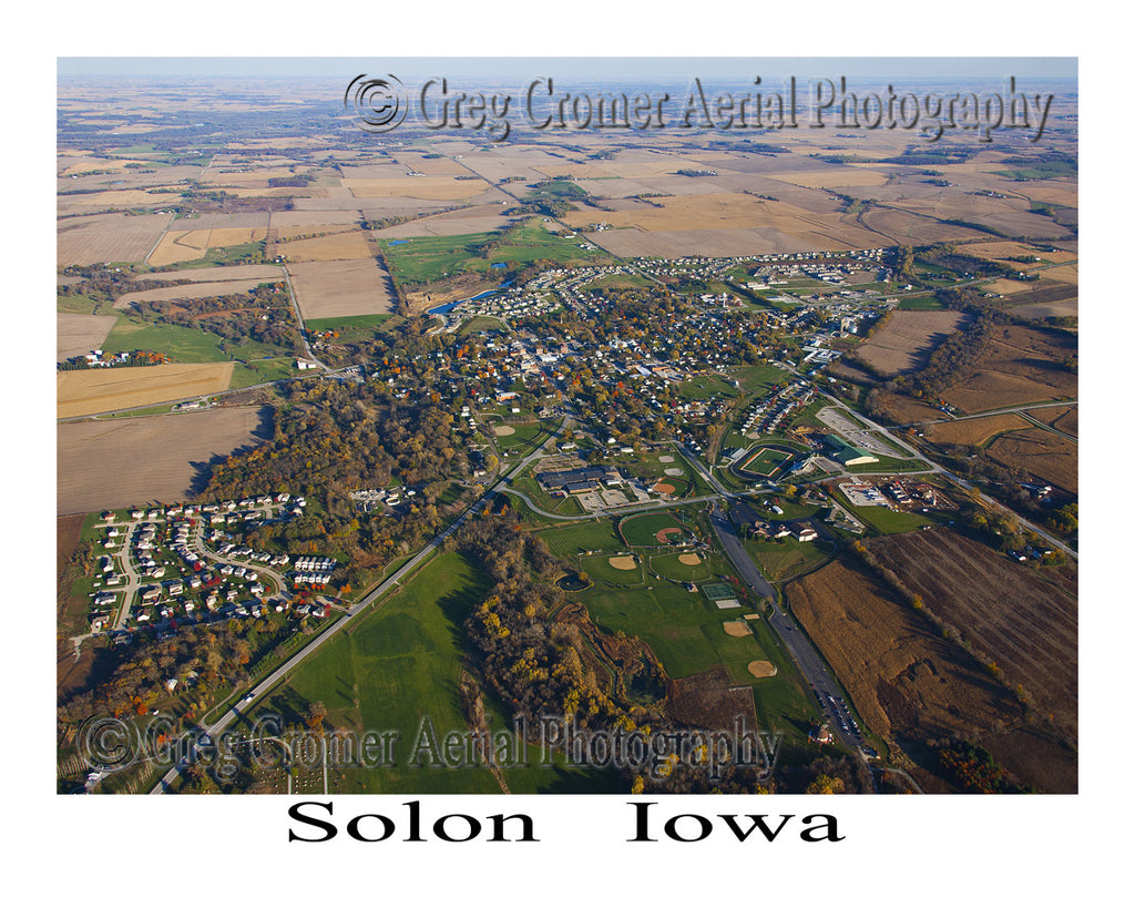 Aerial Photo of Solon Iowa