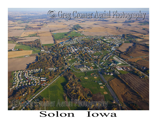 Aerial Photo of Solon Iowa