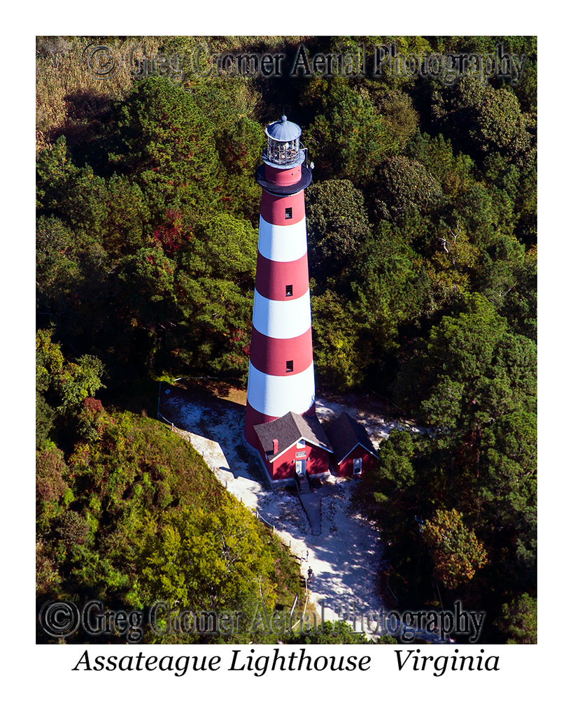 Aerial Photo of Assateague Island Lighthouse, Virginia