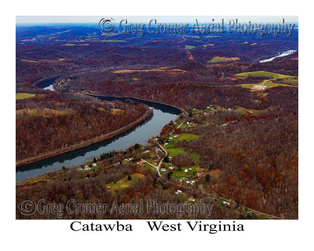 Aerial Photo of Catawba, West Virginia