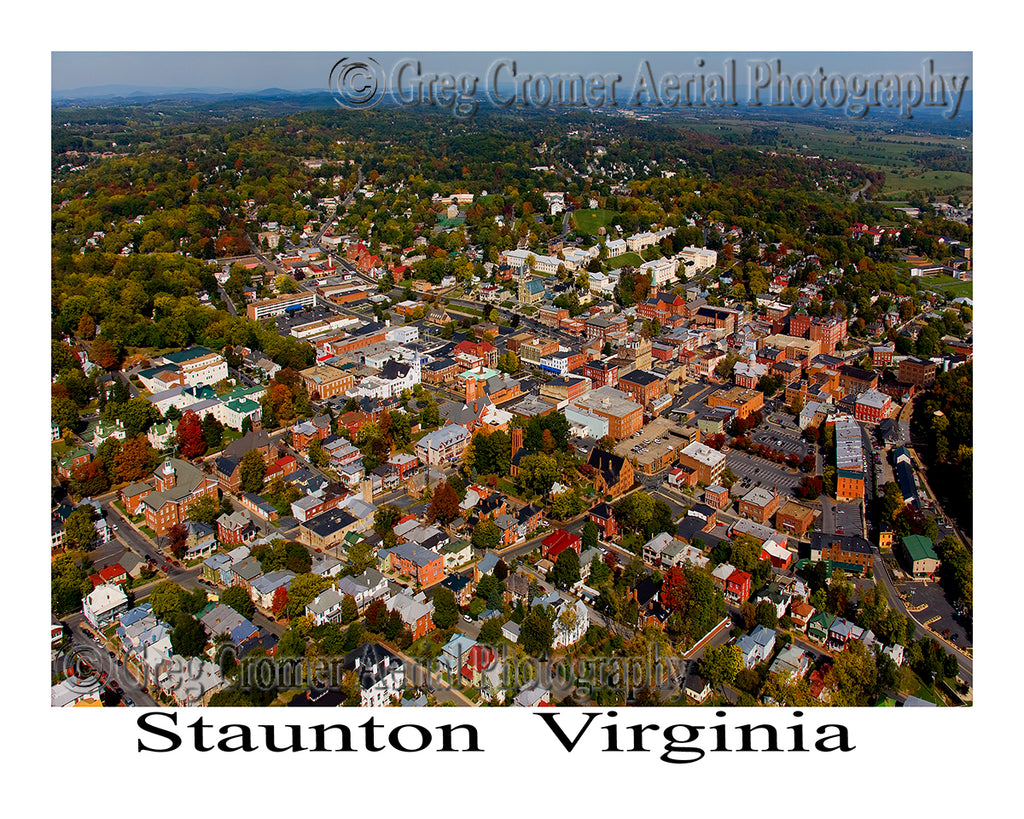 Aerial Photo of Staunton, Virginia