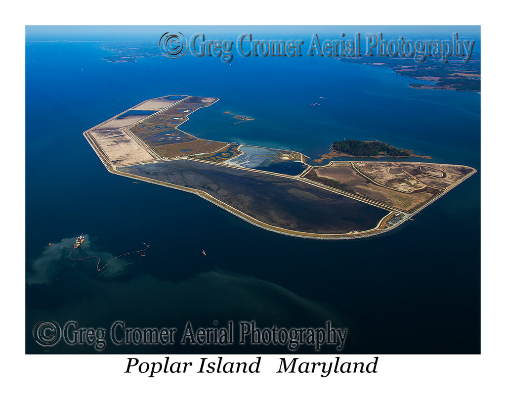 Aerial Photo of Poplar Island, Maryland