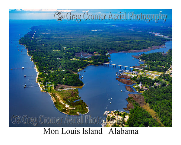 Aerial Photo of Mon Louis Island, Alabama