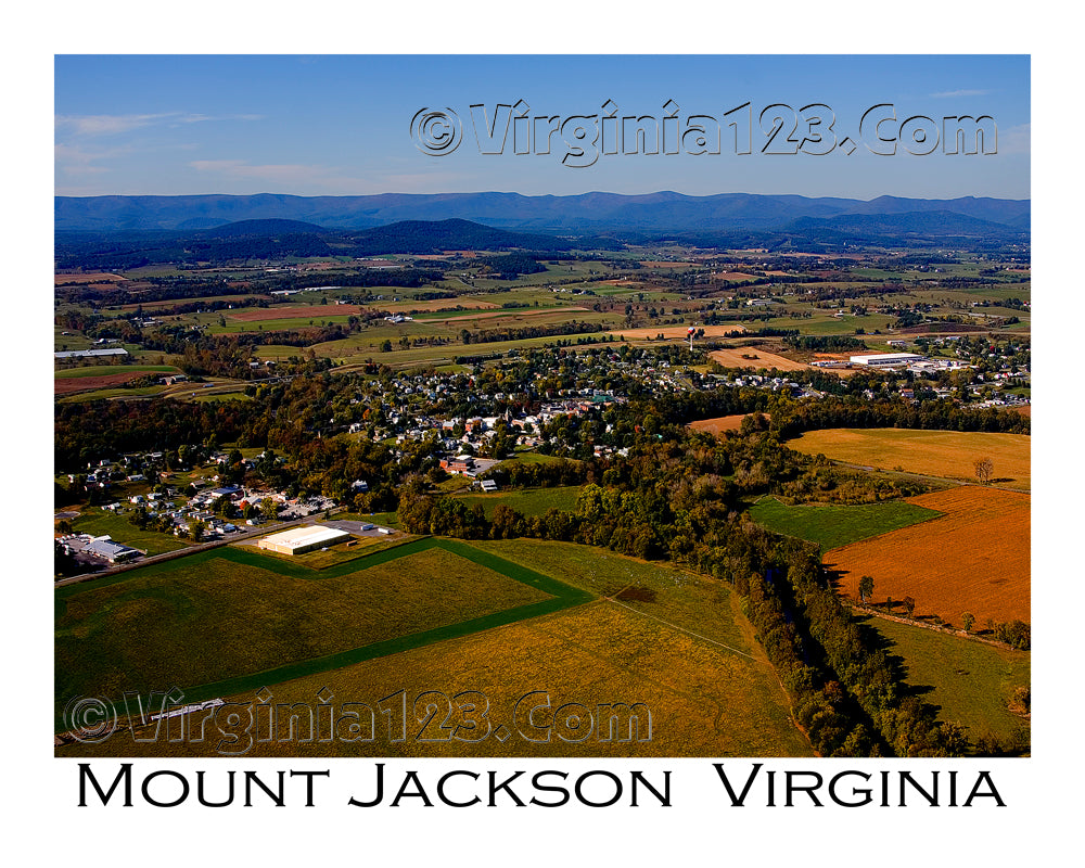 Aerial Photo of Mount Jackson, Virginia