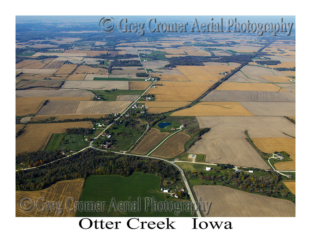 Aerial Photo of Otter Creek, Linn County, Iowa