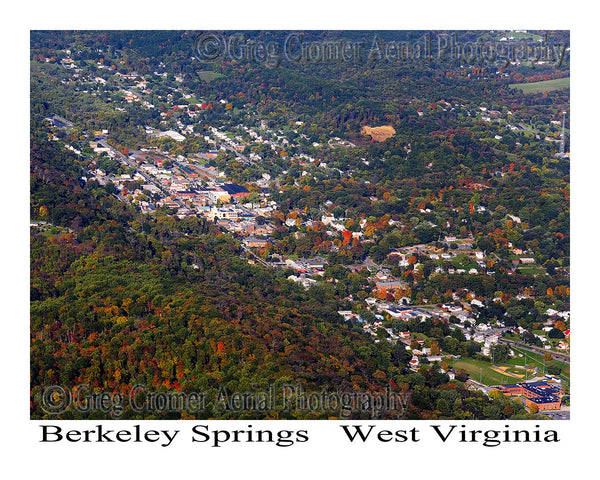 Aerial Photo of Berkeley Springs, West Virginia