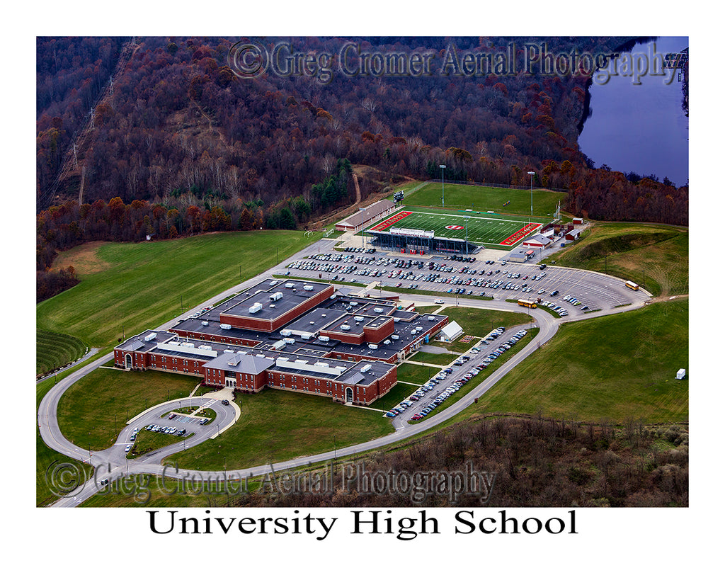 Aerial Photo of University High School - Morgantown, WV
