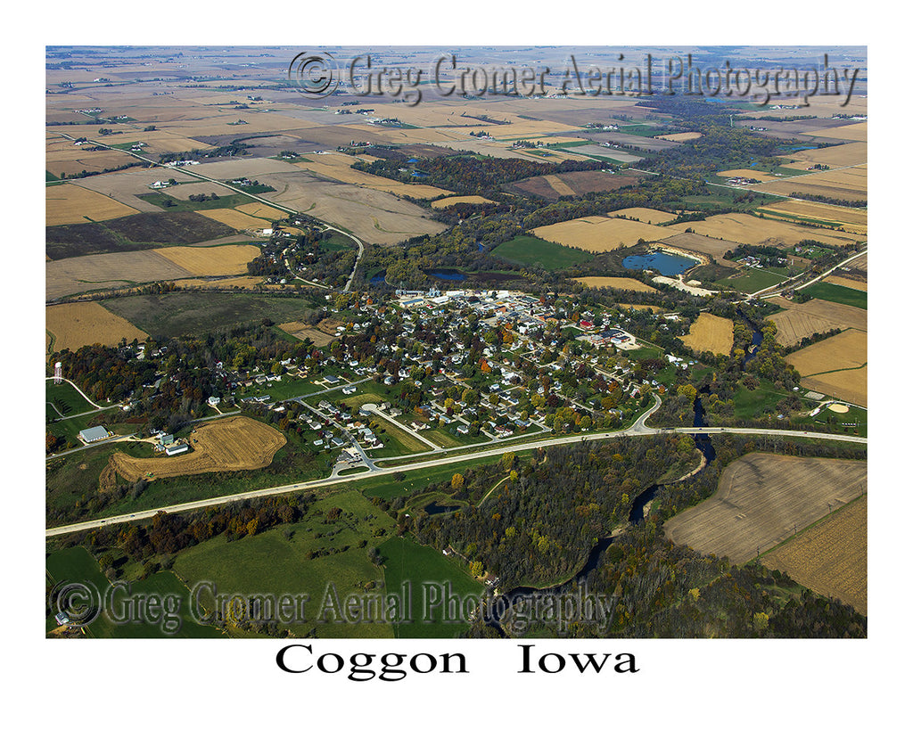 Aerial Photo of Coggon, Iowa