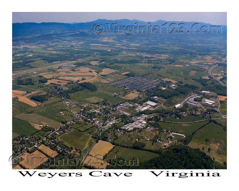 Aerial Photo of Weyers Cave, Virginia