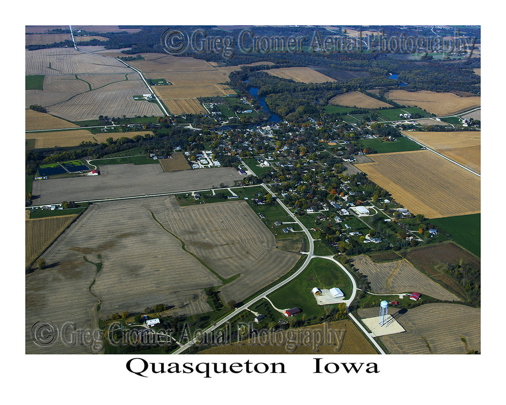Aerial Photo of Quasqueton Iowa