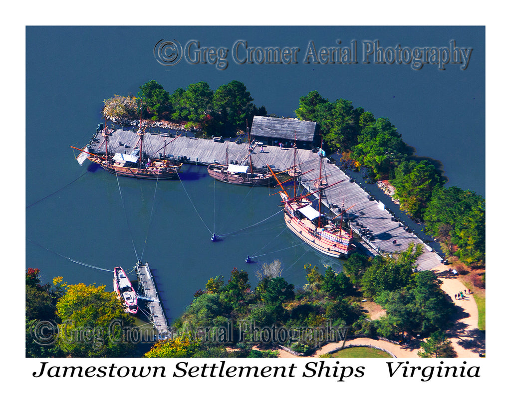 Aerial Photo of Jamestown Tall Ships - Jamestown, Virginia