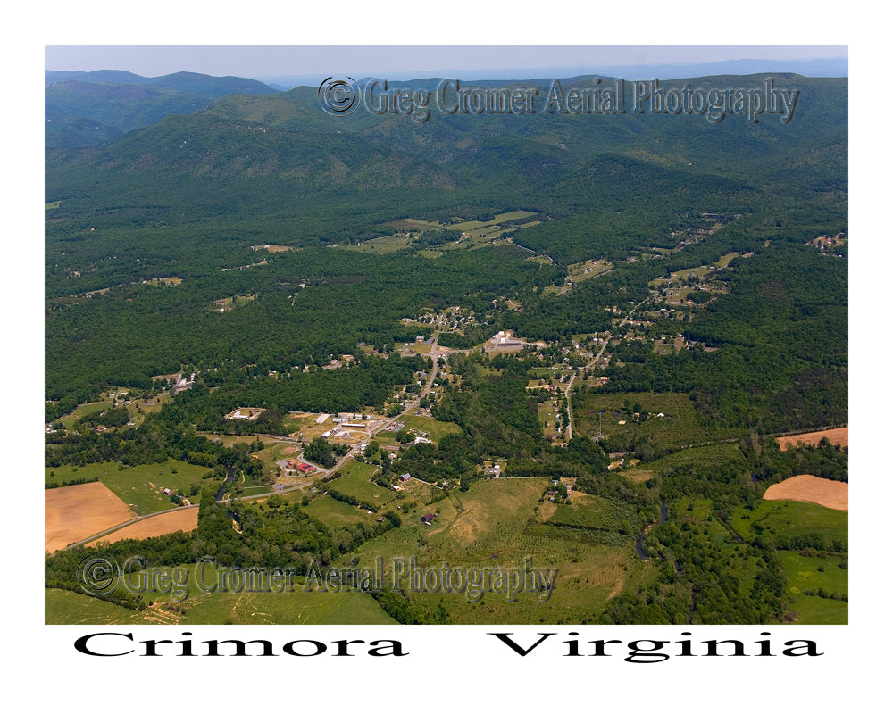 Aerial Photo of Crimora, Virginia