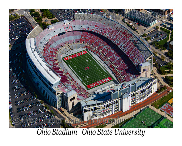 Aerial Photo of Ohio Stadium - Ohio State University - Columbus, Ohio