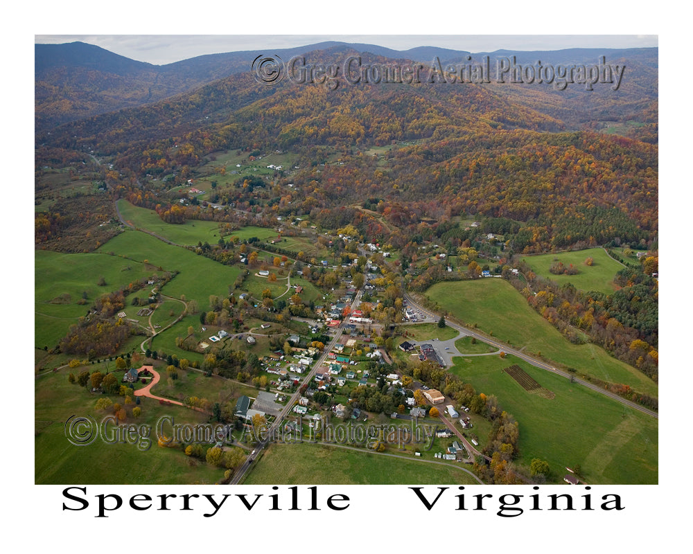 Aerial Photo of Sperryville, Virginia
