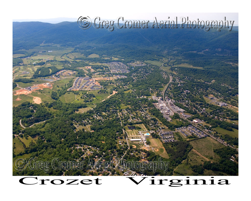 Aerial Photo of Crozet, Virginia