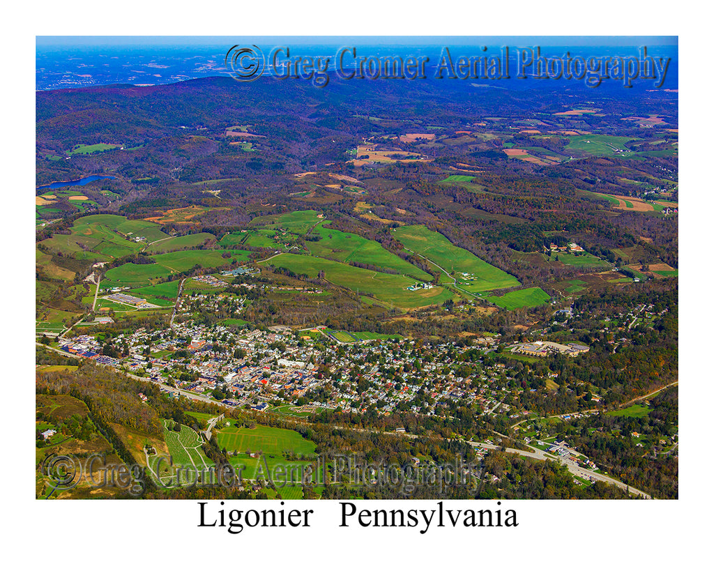 Aerial Photo of Ligonier, Pennsylvania