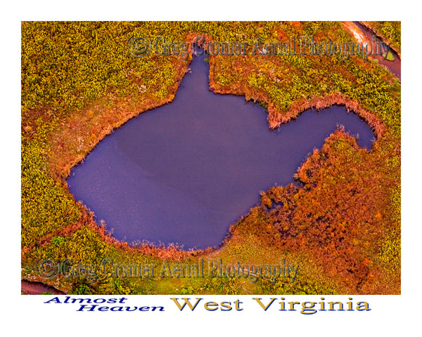 Aerial Photo of "Almost Heaven" WV Lake - Hazelton, West Virginia