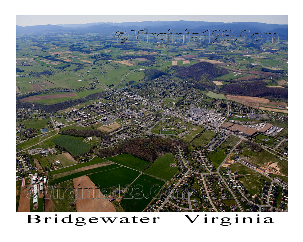 Aerial Photo of Bridgewater, Virginia