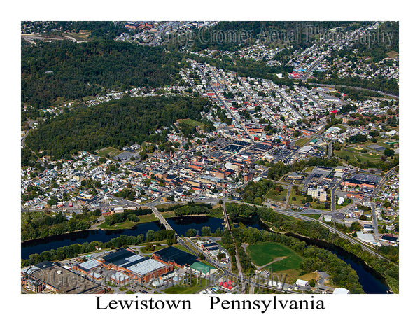 Aerial Photo of Lewistown, Pennsylvania