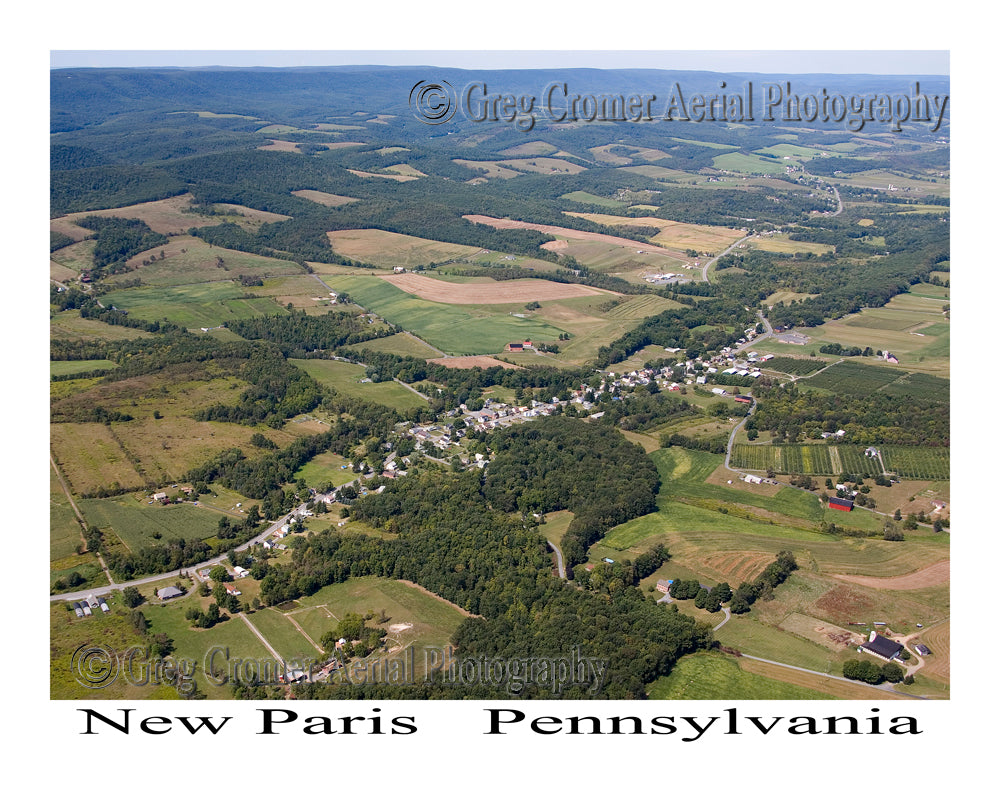 Aerial Photo of New Paris, Pennsylvania