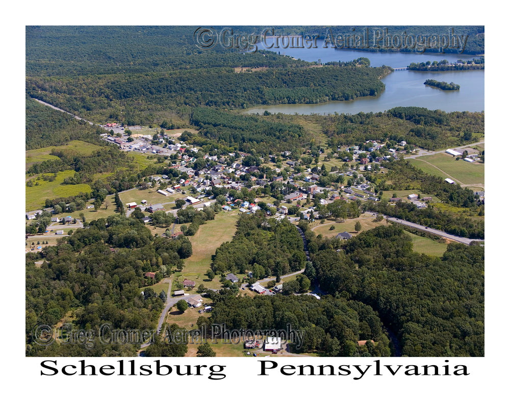 Aerial Photo of Schellsburg, Pennsylvania