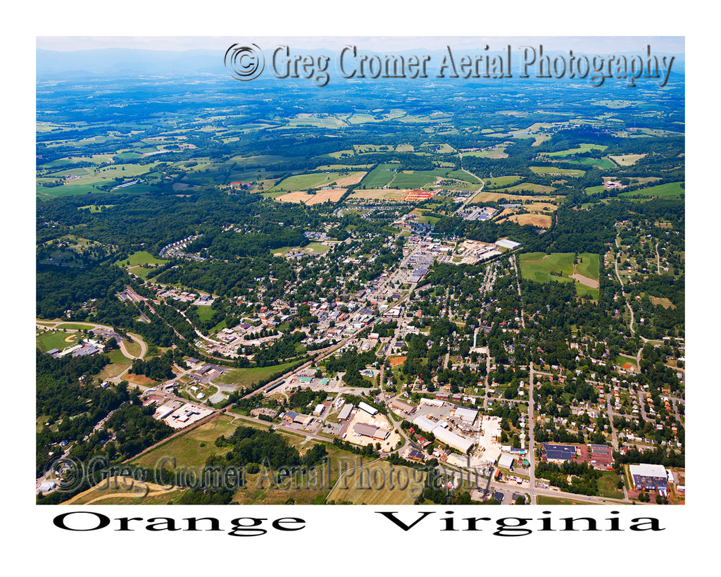 Aerial Photo of Orange, Virginia