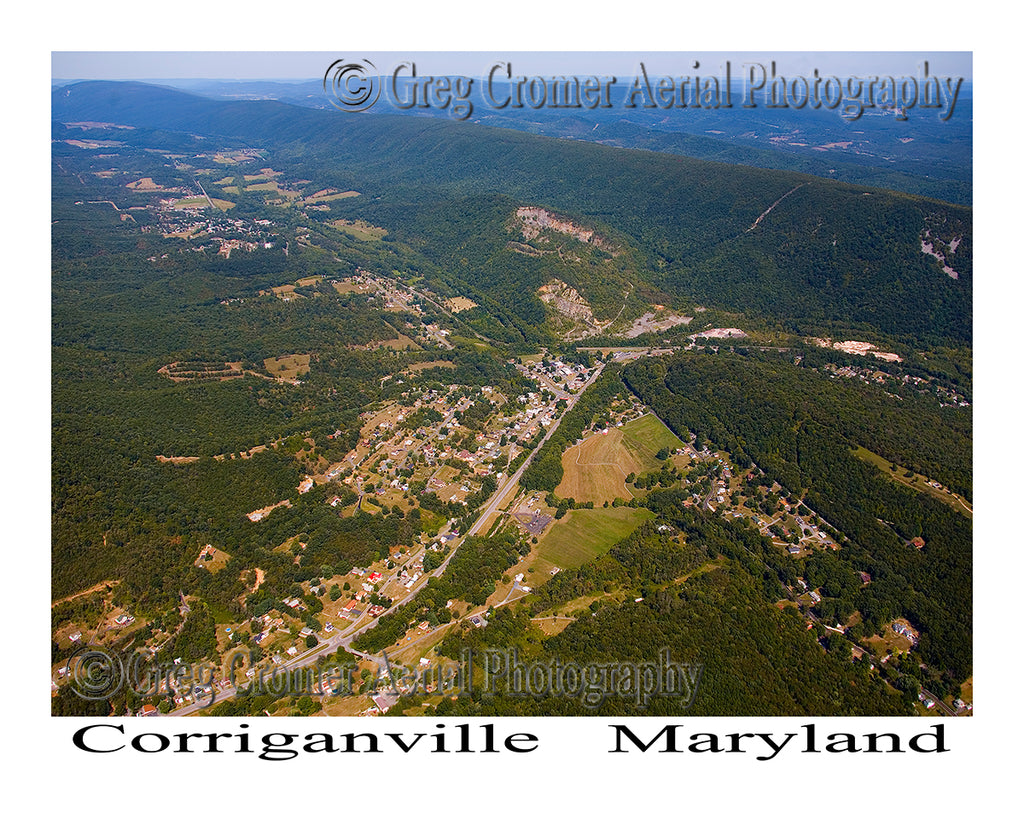 Aerial Photo of Corriganville, Maryland
